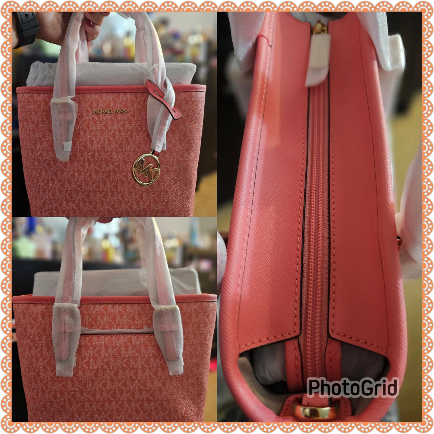 Michael Kors Small Tote Bag - Coral Pink - photo 4