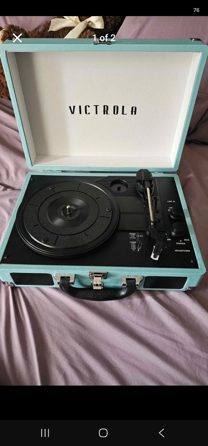 Victrola Journey Record Player - Turquoise - Like New - photo 2