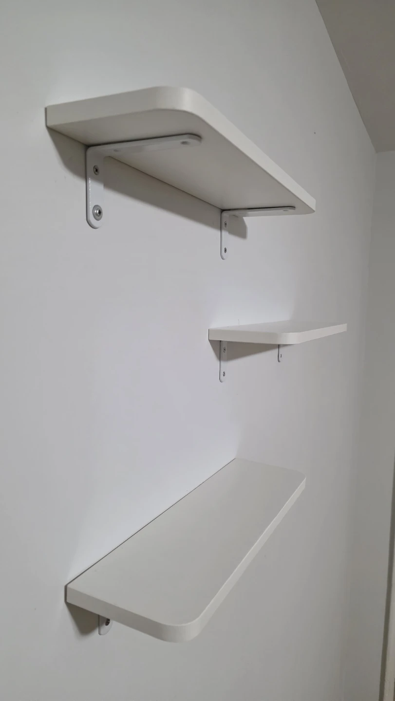 Set of Three White  Shelves - photo 3