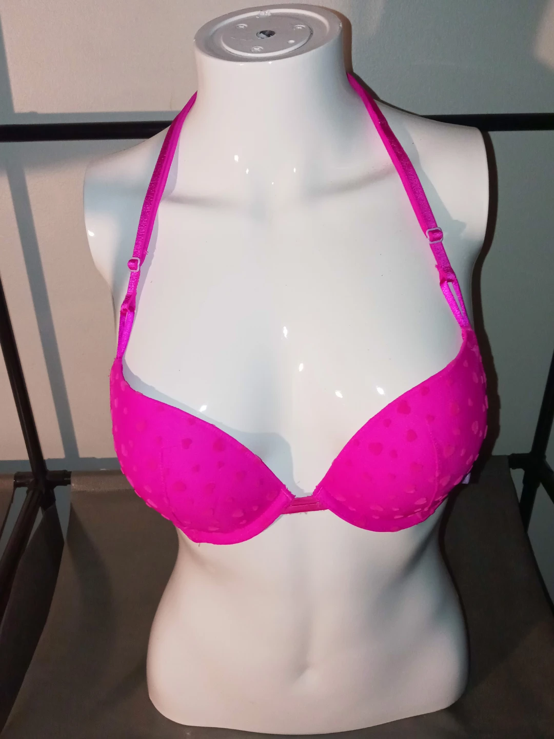 Victoria's Secret Sexy Tee I Heart You Push-Up Bra Hot Pink 34B - photo 5