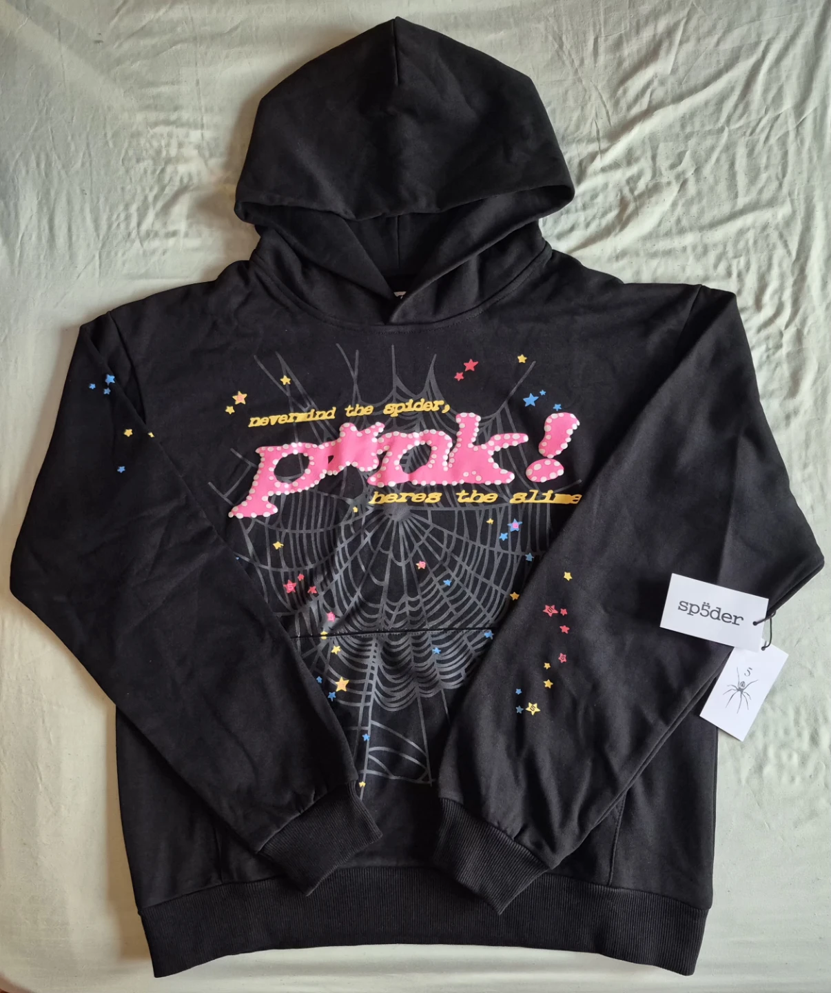 Sp5der Pink! Hoodie Black