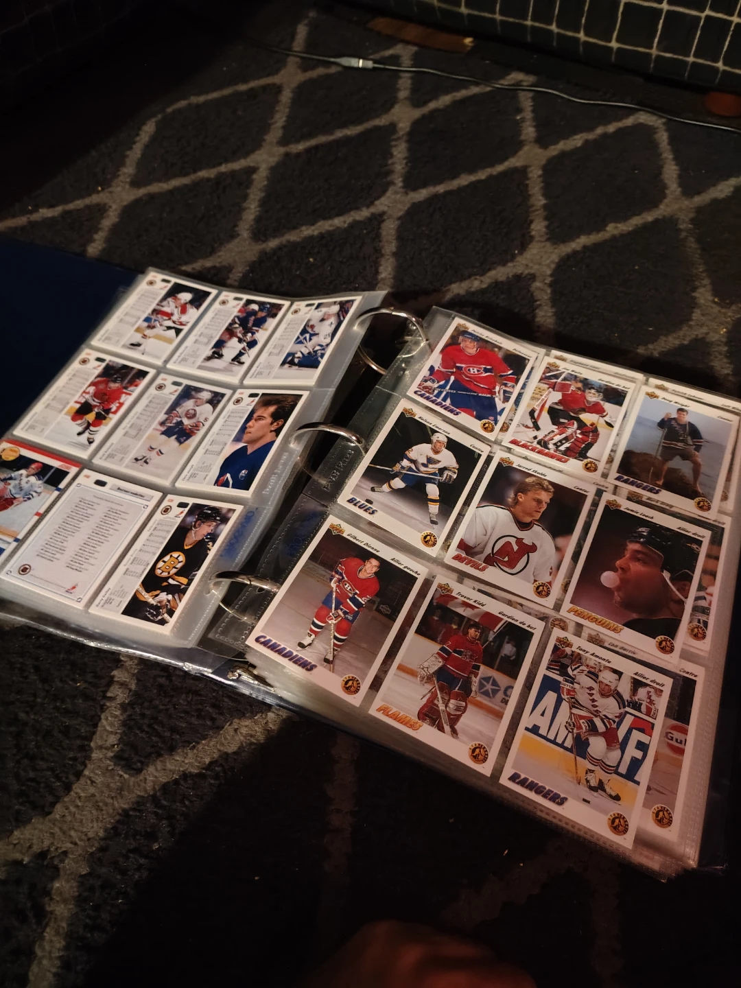 300+ Hockey cards in binder