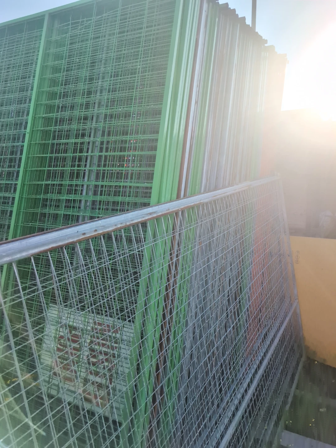 Green Metal Wire Mesh Fence Panels