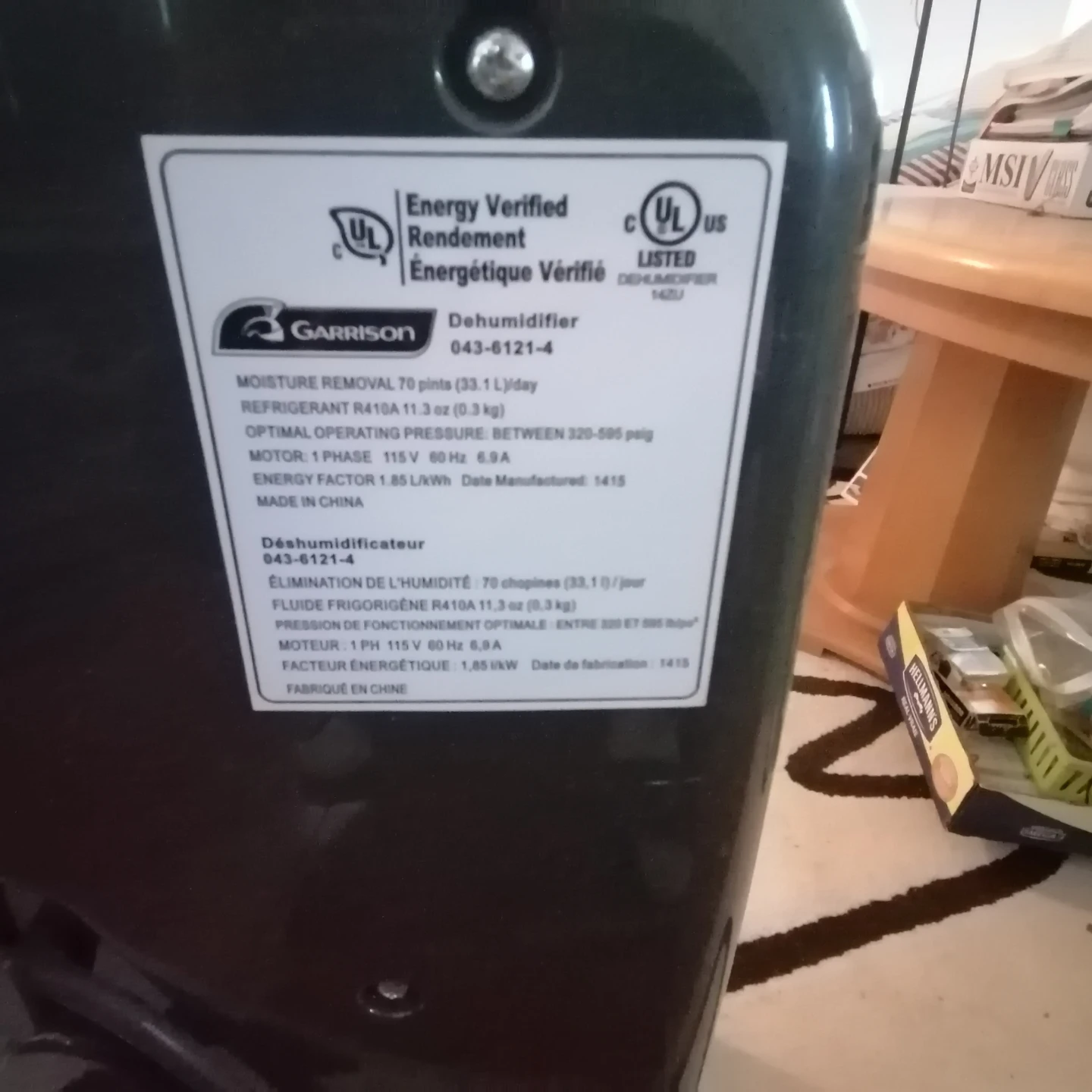 Garrison 70-Pint Dehumidifier - photo 2