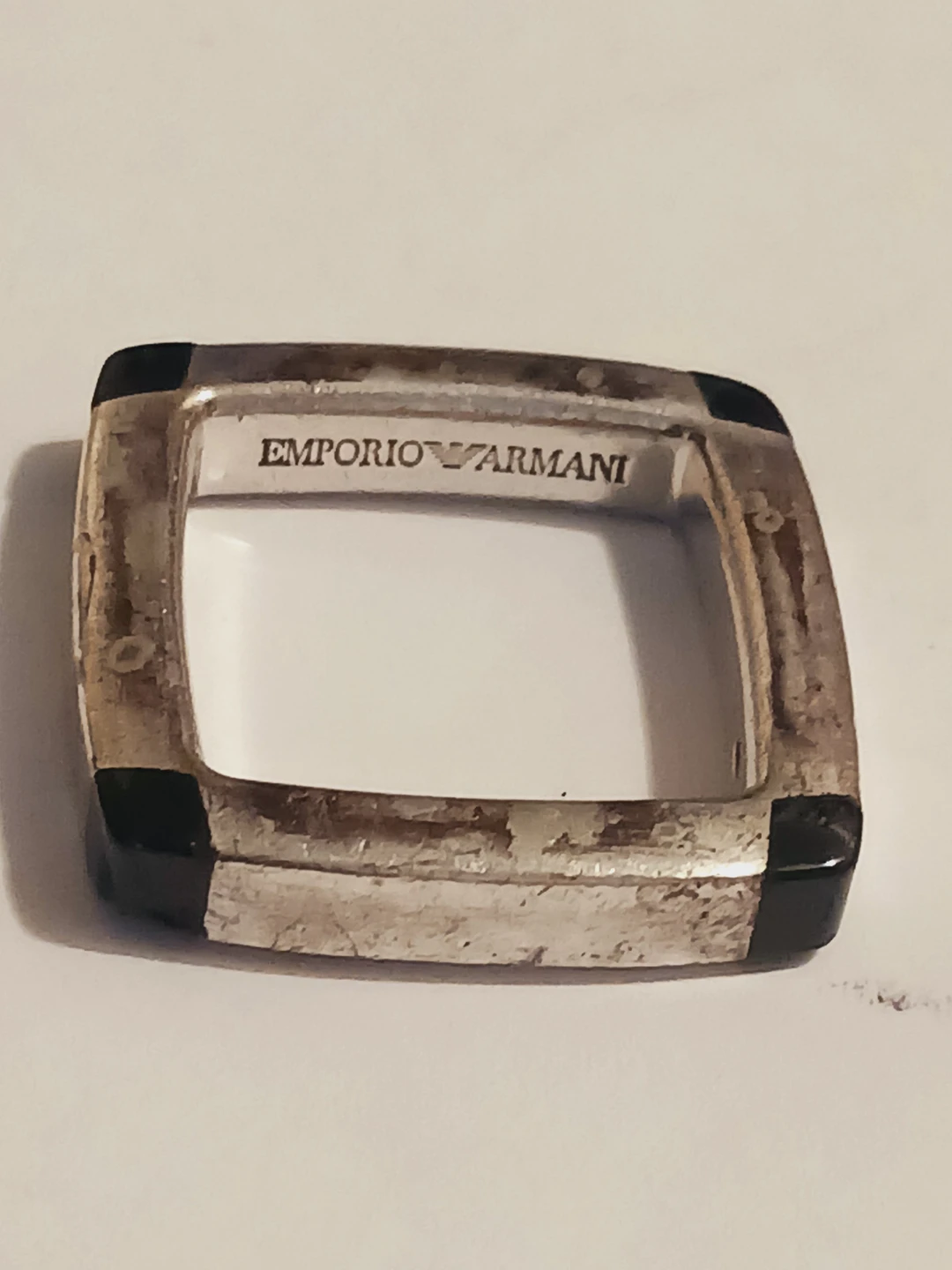 EMPORIO ARMANI 925 Stamped Sterling Silver Ring