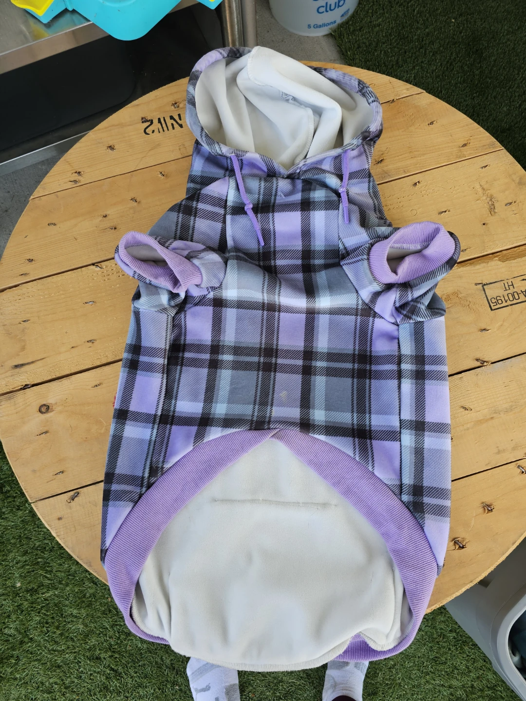 Spark Paws Plaid Dog Hoodie Purple 3XL - photo 2