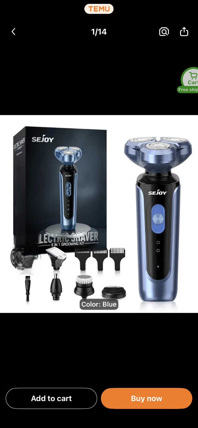 Sejoy 5-in-1 Electric Shaver Grooming Kit