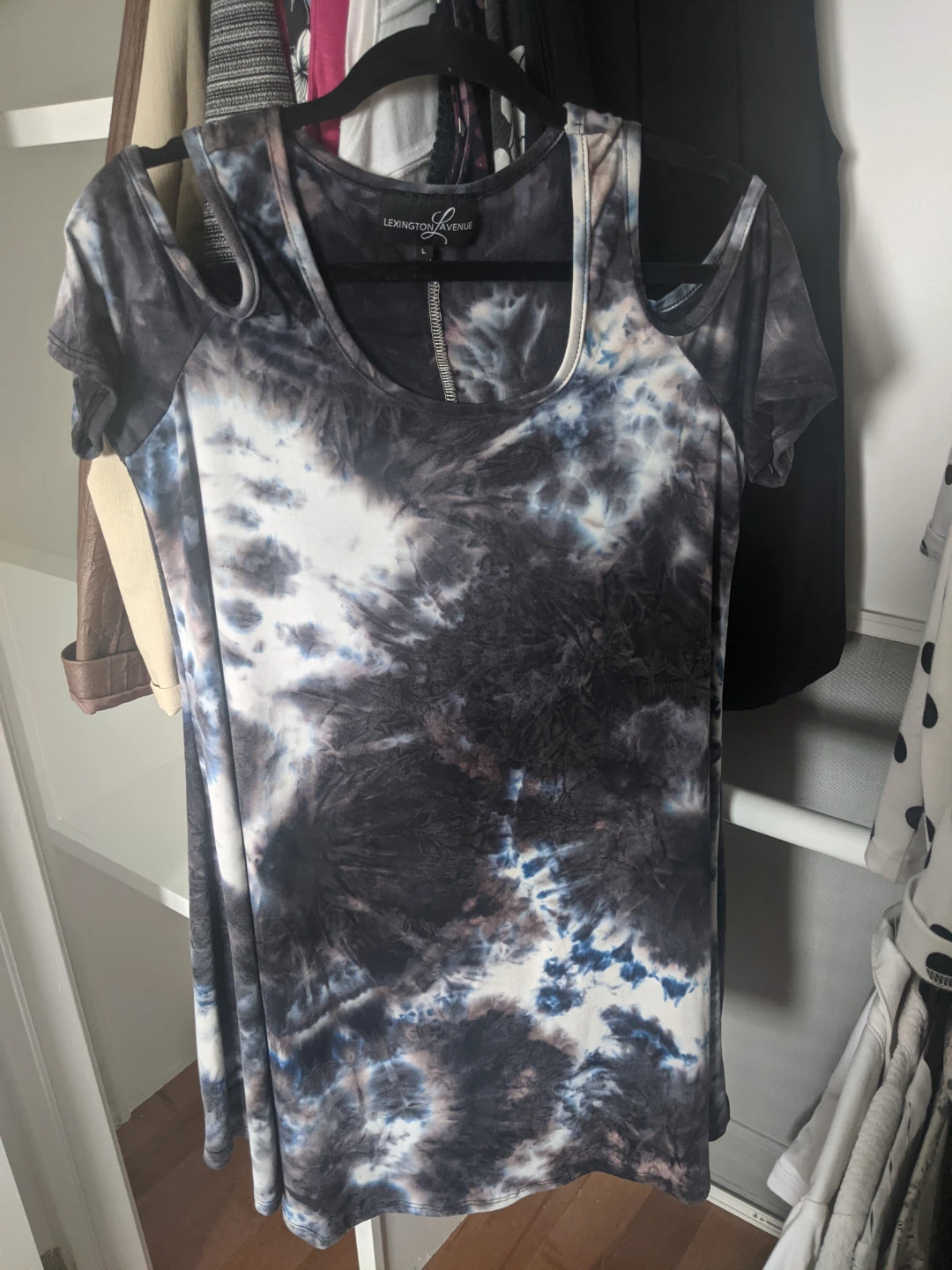 Lexington Avenue Tie-Dye Cold-Shoulder Top