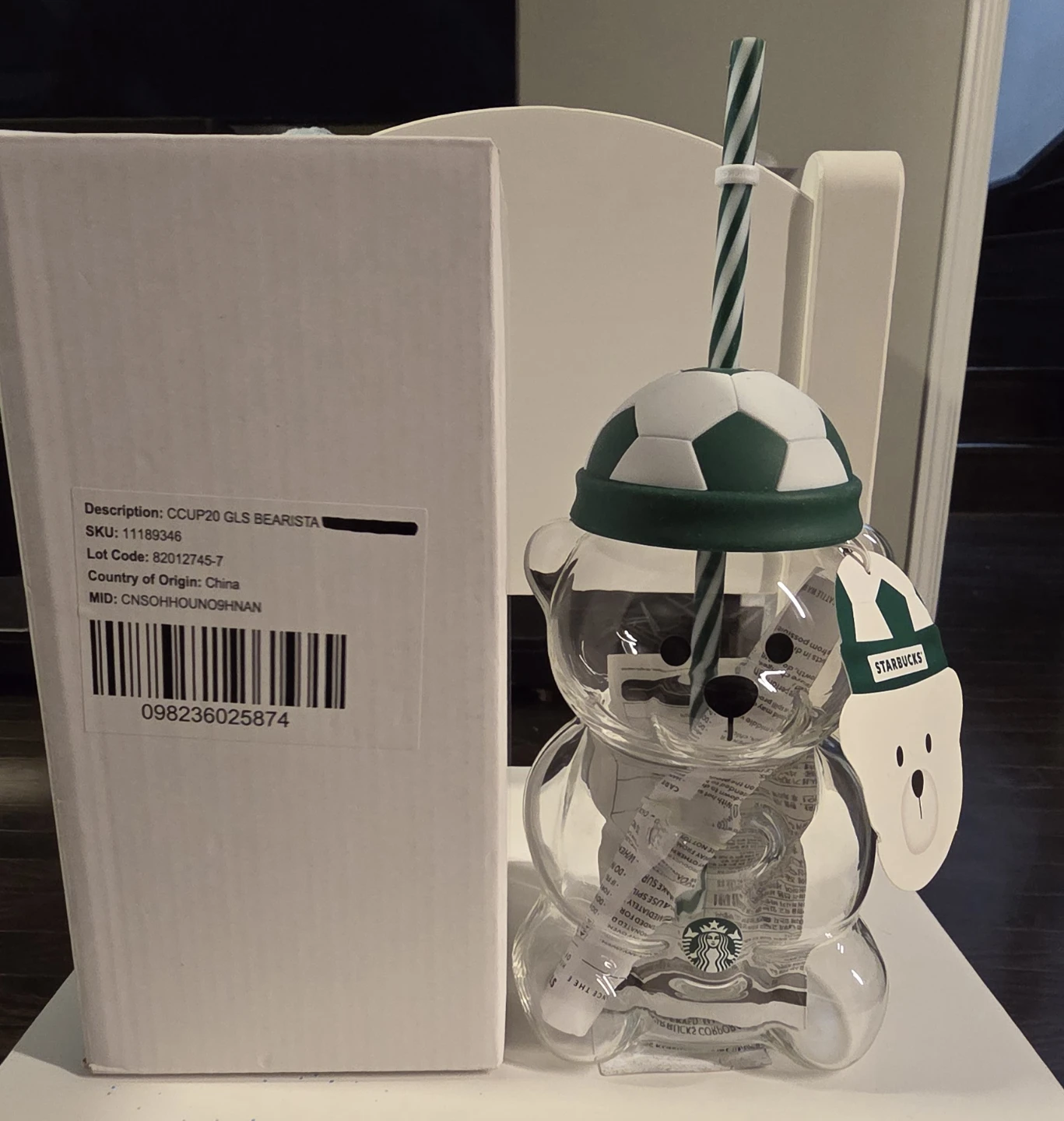Genuine Starbucks Bearista Glass Cup