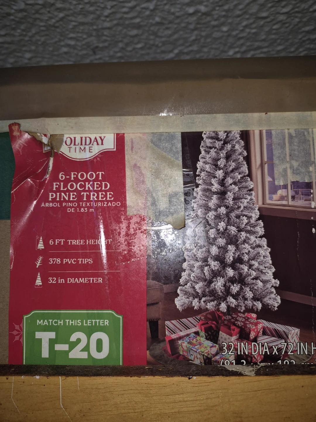 Holiday Time 6-Foot Flocked Pine Tree