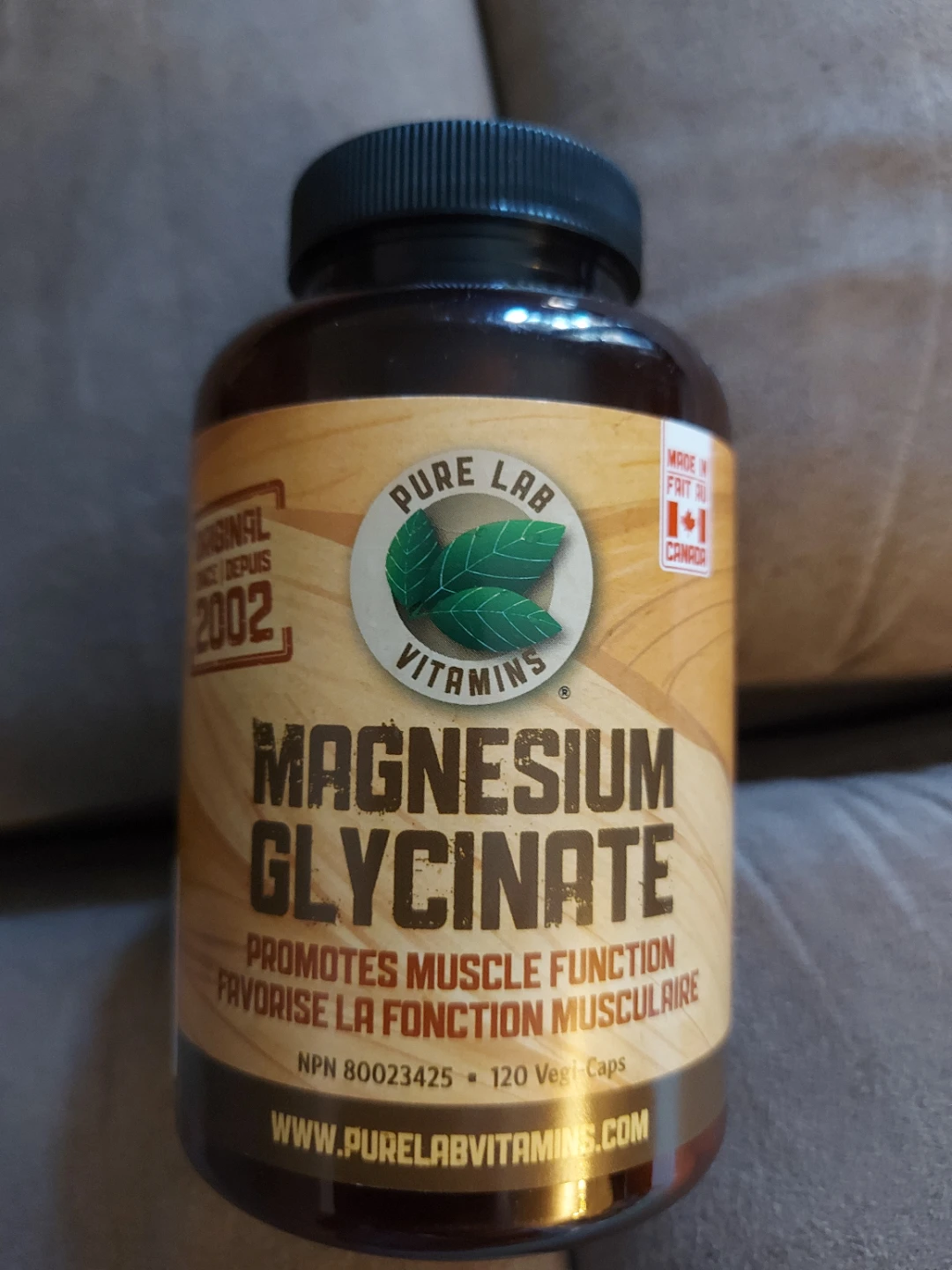 Pure Lab Magnesium Glycinate 120 Vegi-Caps