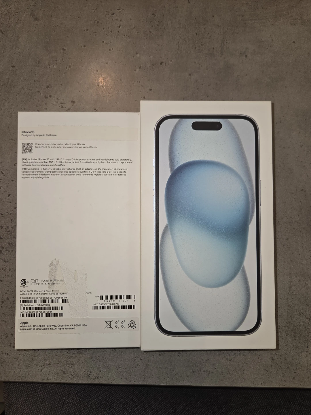 Apple Blue iPhone 15 Box ( Box only) - photo 2