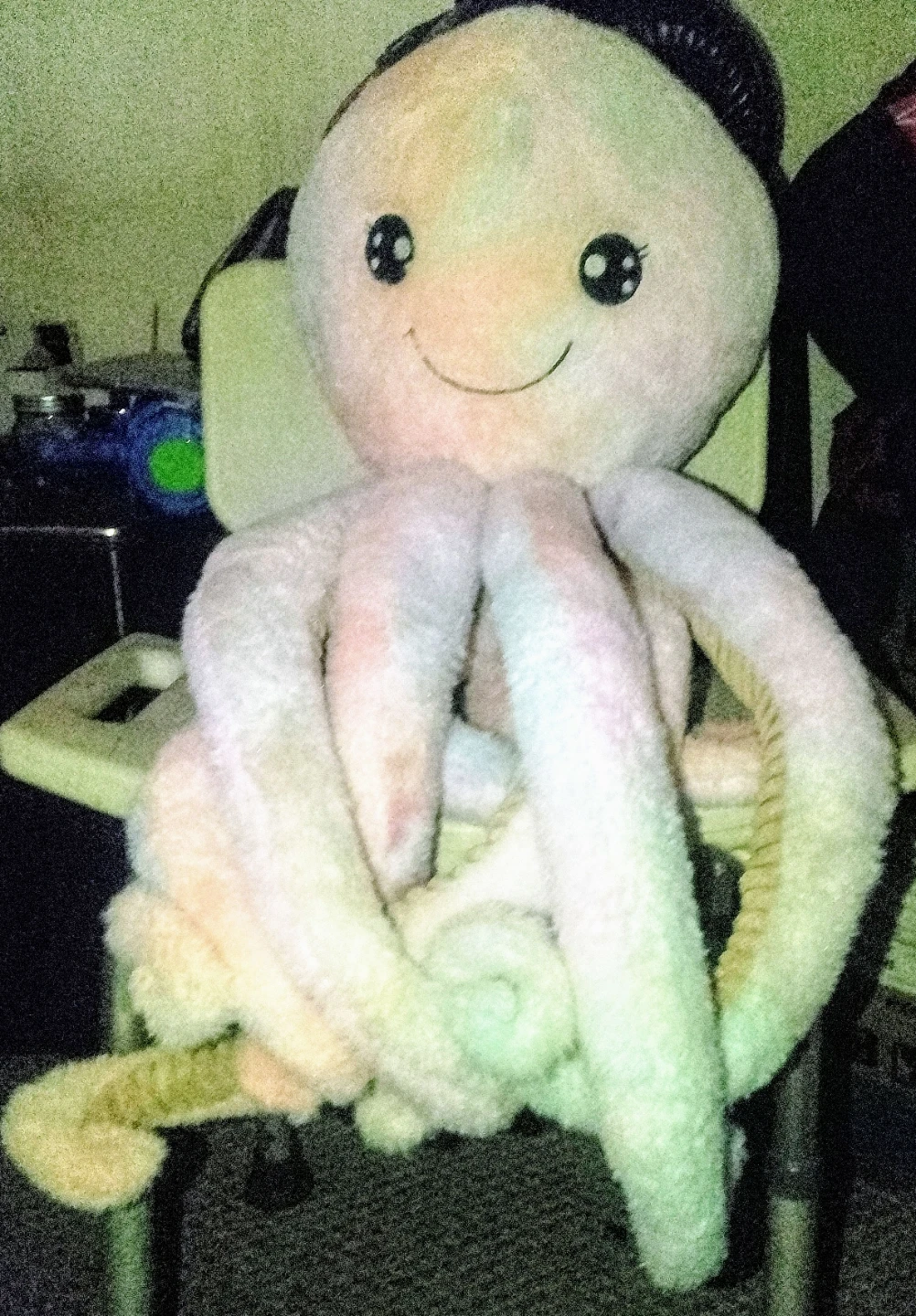Pastel Rainbow Plush Octopus