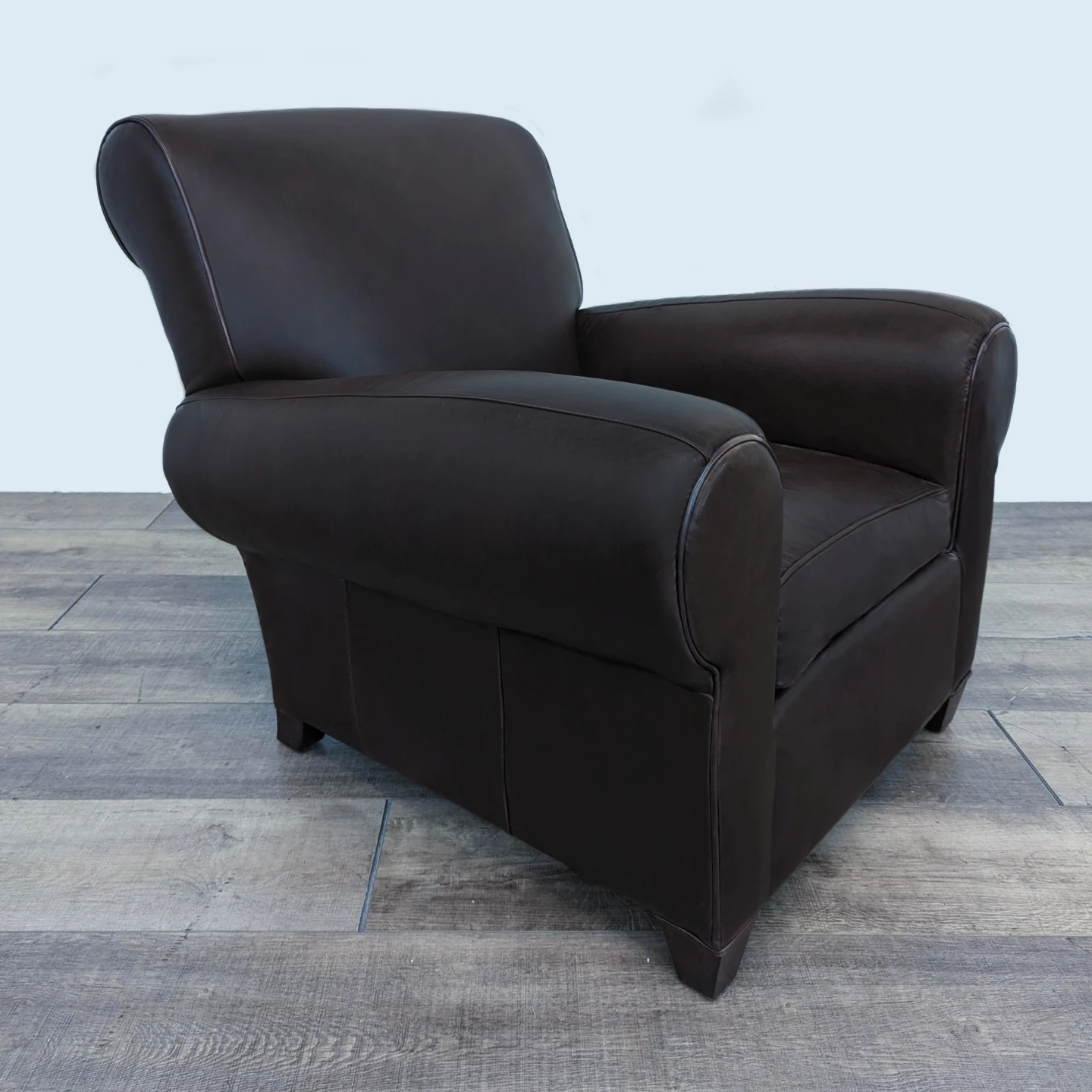 Dark Brown Baxter Leather club Armchair