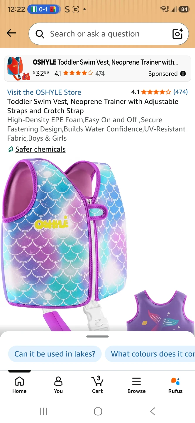 OSHYLE Toddler Mermaid Swim Vest - photo 2