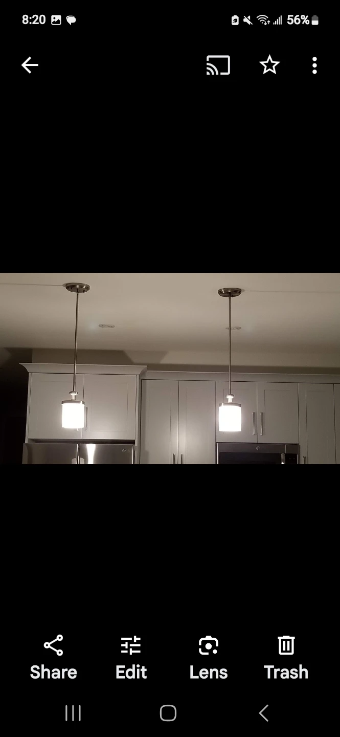 Set of 2 Brushed Nickel Pendant Lights