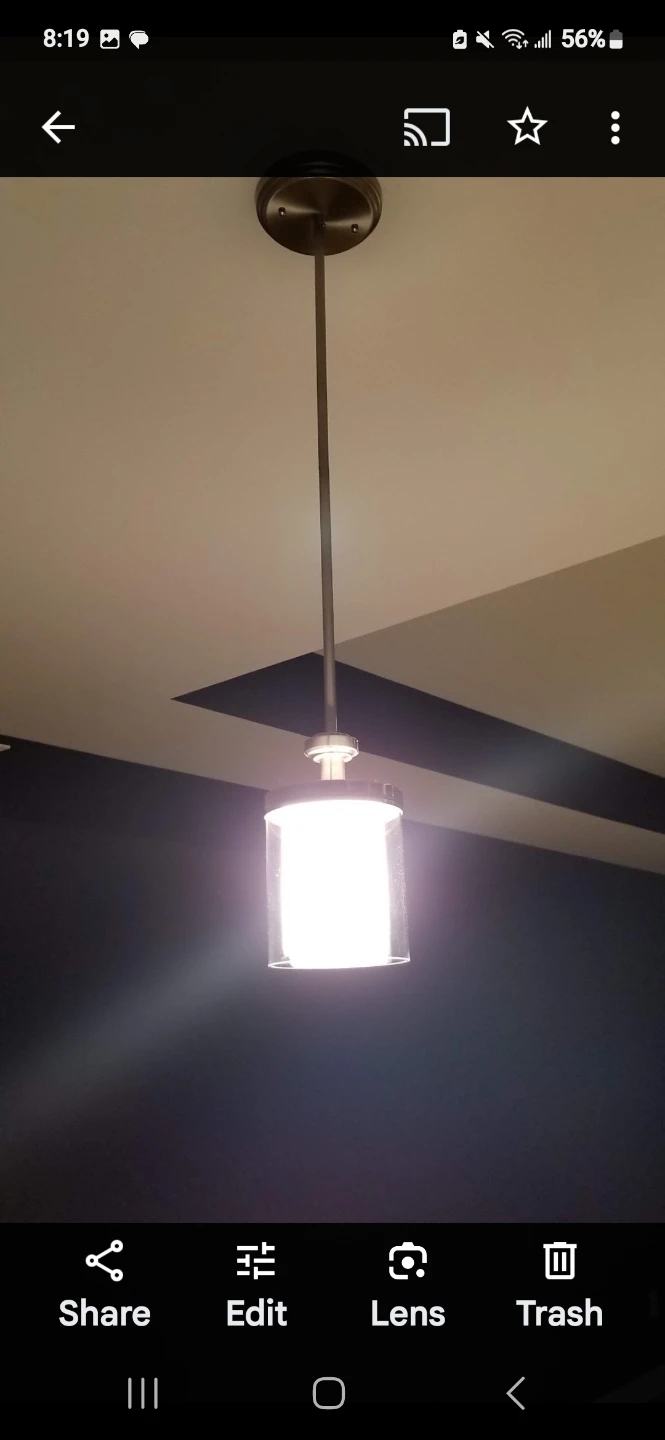 Set of 2 Brushed Nickel Pendant Lights - photo 2