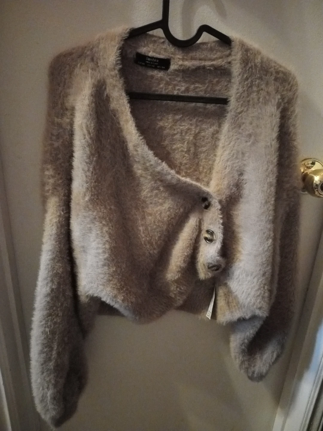Bershka fuzzy button-up cardigan - XS - photo 2