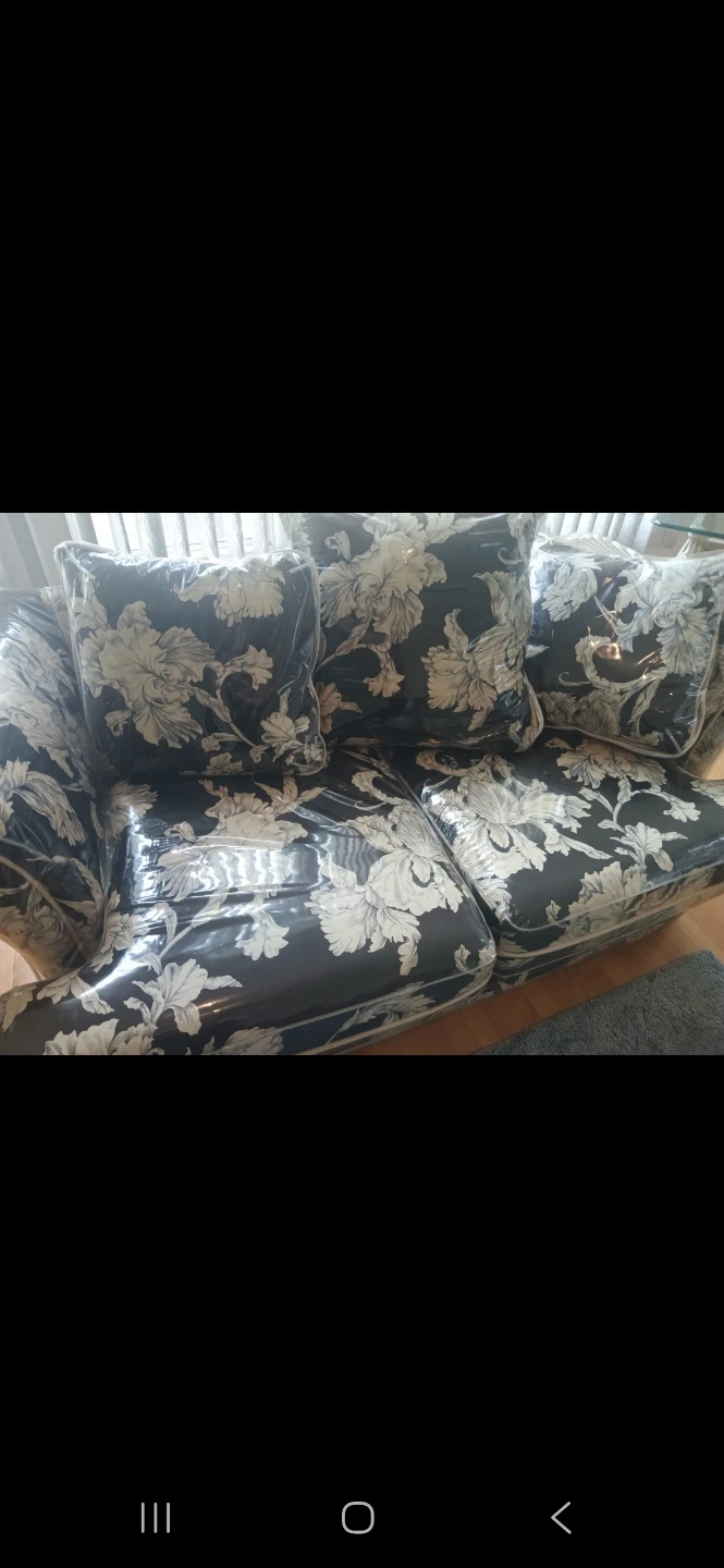 Floral Sofa with Accent Pillows - photo 2