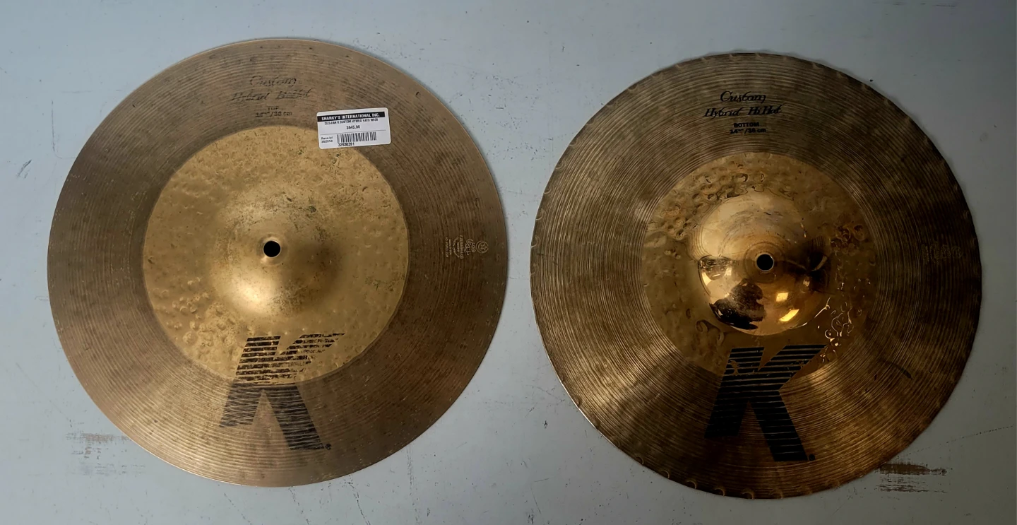 14" Zildjian K Custom  Hybrid Hi-Hat Cymbals (32930261)