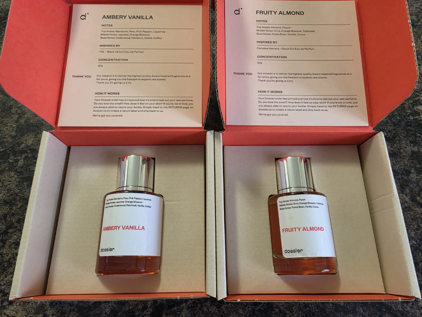 Dossier Body Perfume (Ambery Vanilla and Fruity Almond)