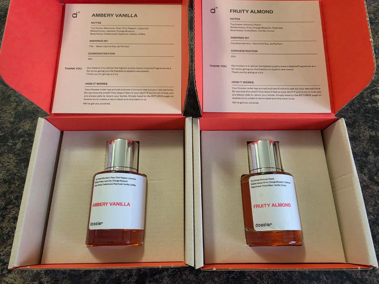 Dossier Body Perfume (Ambery Vanilla and Fruity Almond)