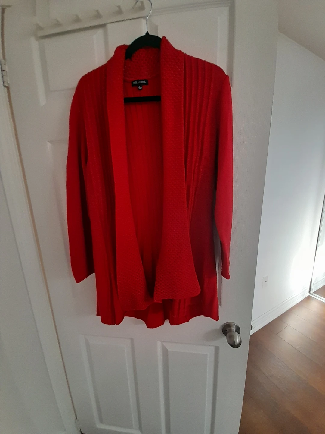 Notations Red Open Cardigan Size Large - photo 2