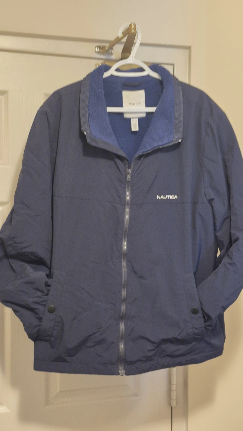 Nautica Blue Fleece-Lined Jacket 🏈