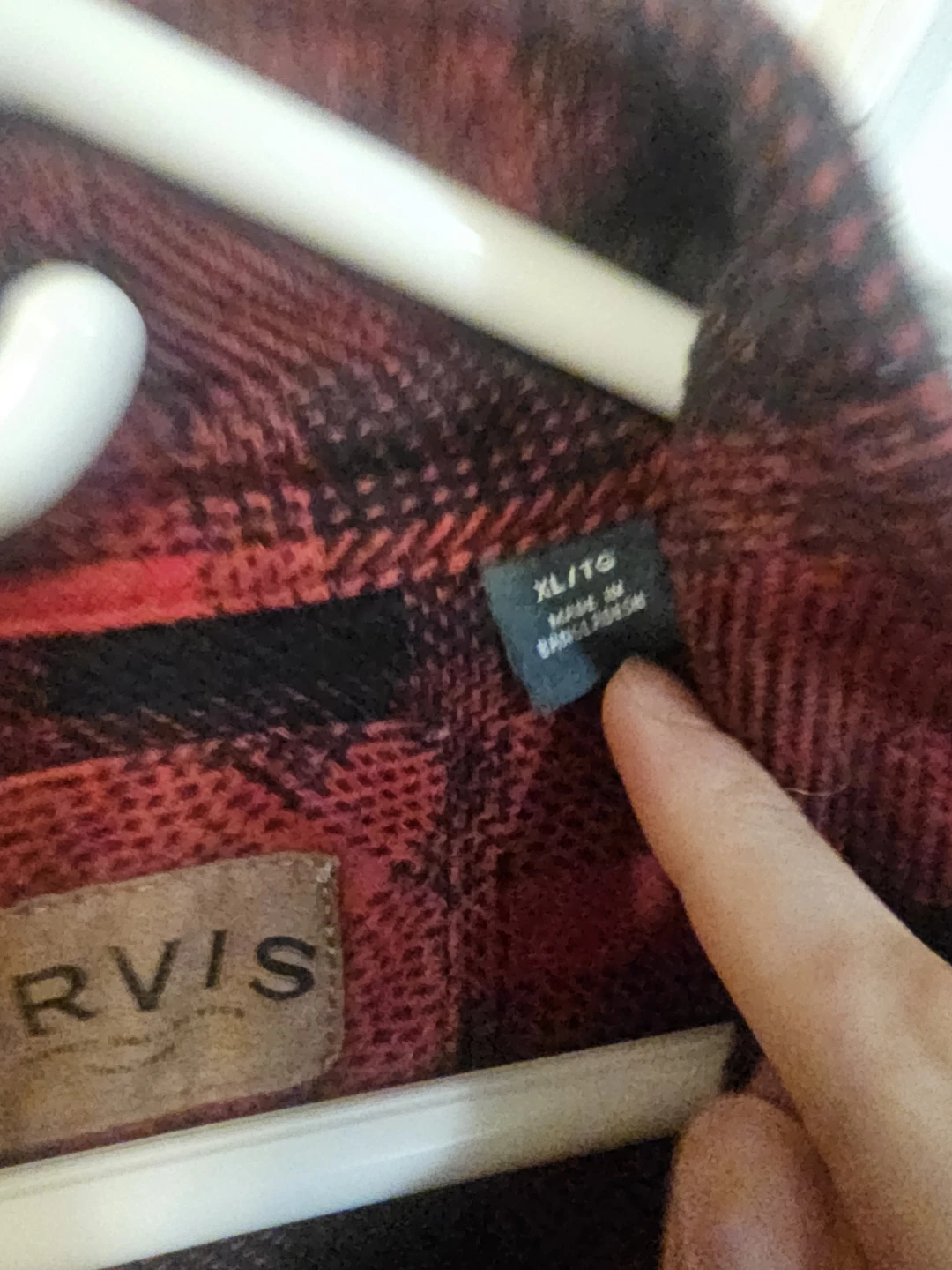 Orvis Red Plaid Flannel Shirt XL/TG - photo 3