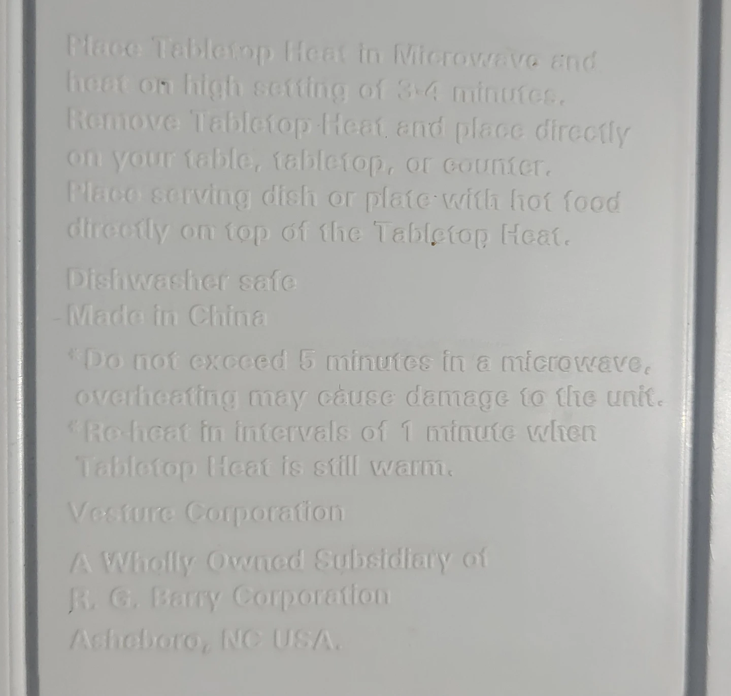 Vesture Microwaveable Table Top Heat - photo 3