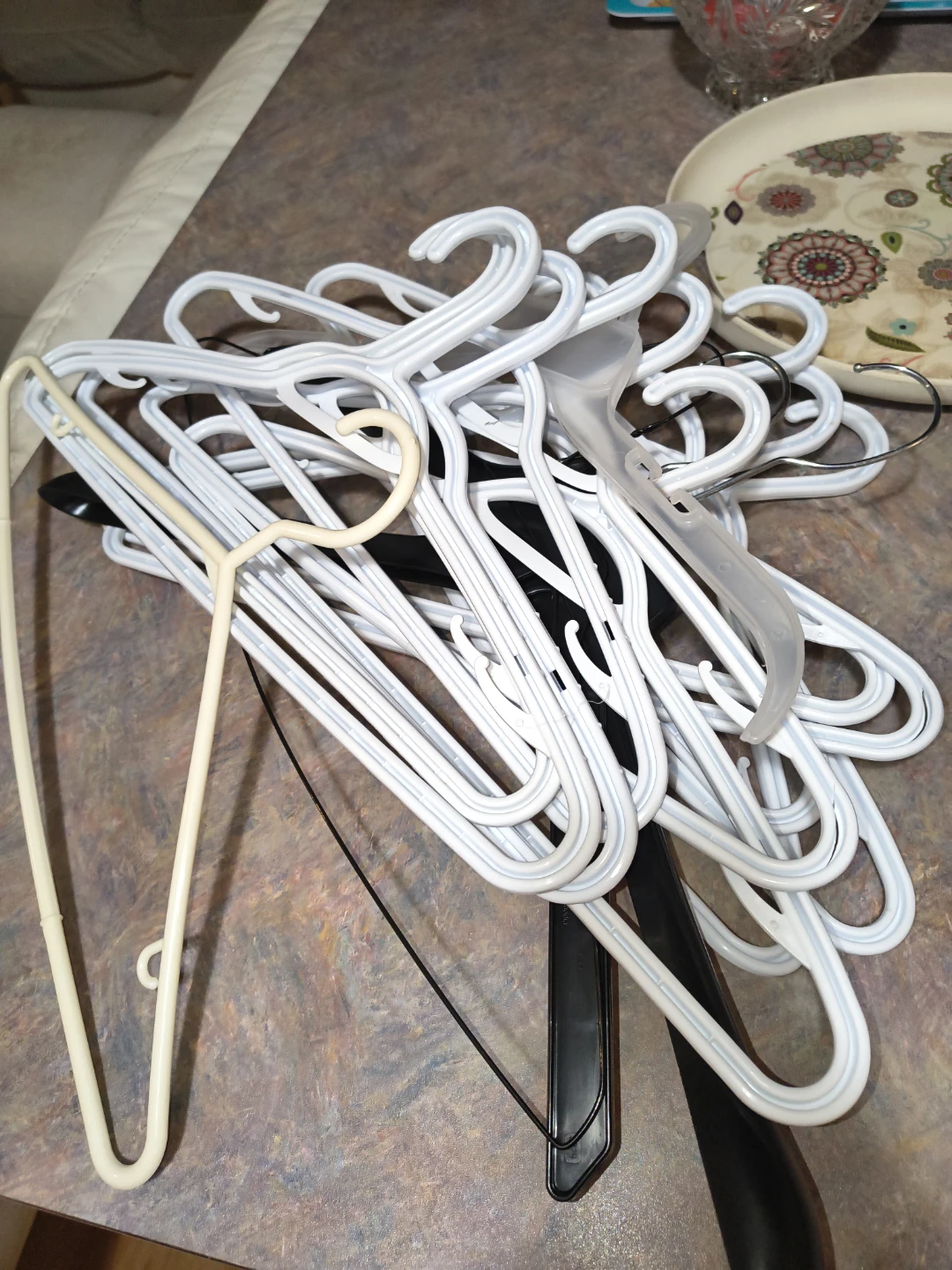 Assorted Plastic Clothes Hangers