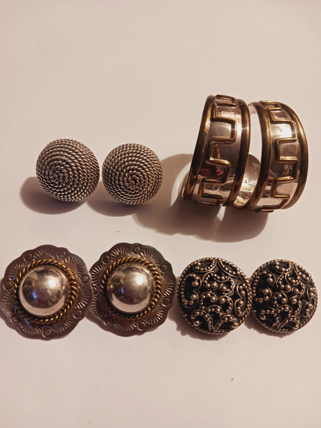 Lot of 4 Pairs of Gorgeous Sterling Silver 925 Earrings - photo 3