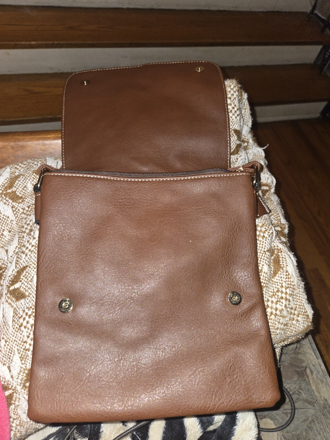 Brown Faux Leather Crossbody Bag - photo 2