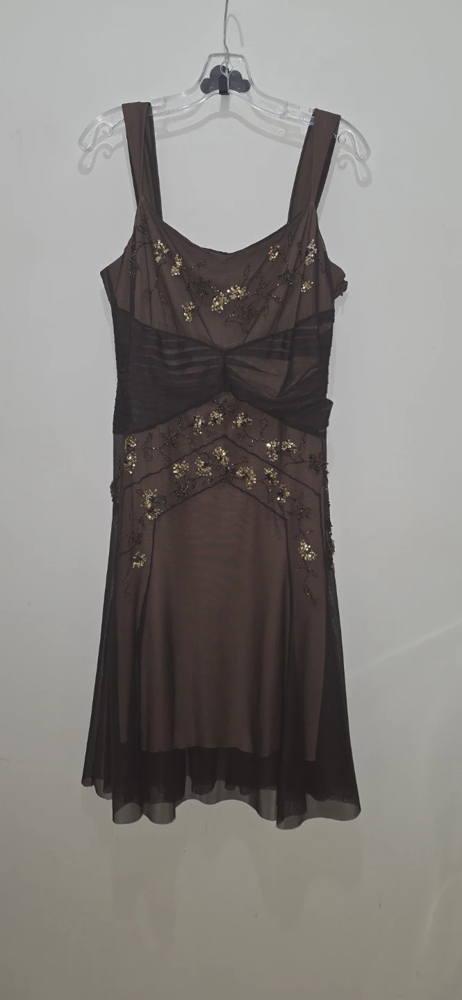 JS Boutique Brown Beaded Dress - photo 2