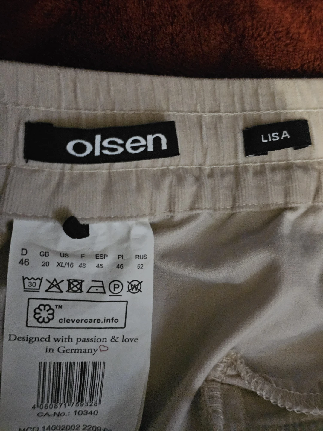 Olsen LISA Beige Drawstring Pants - photo 2