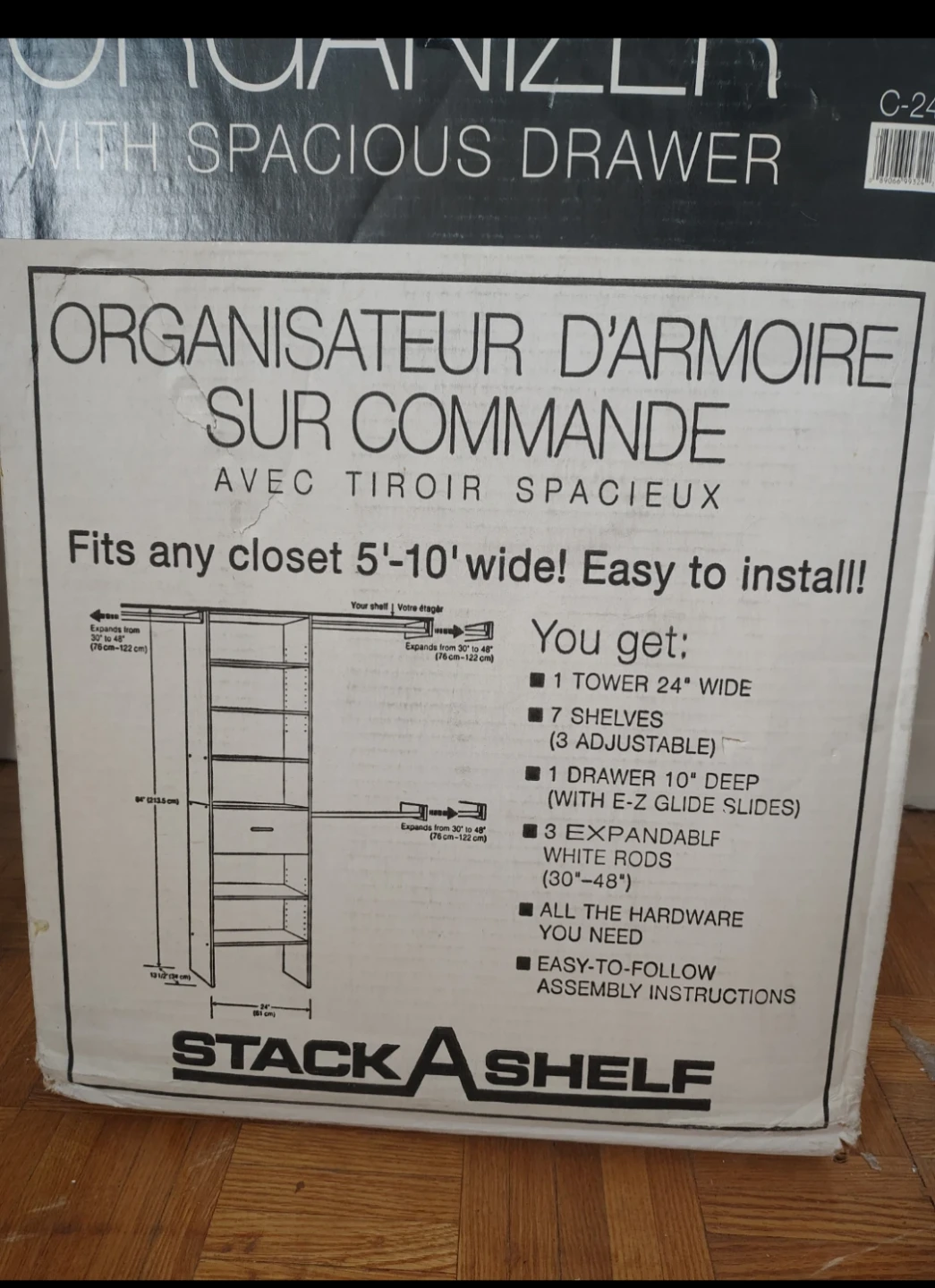 New, made in Canada, Closet organizer - photo 2