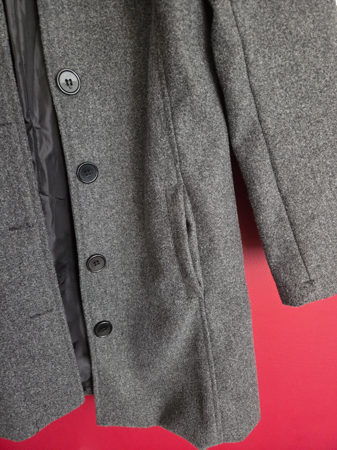 Grey Wool-Blend Coat - photo 2