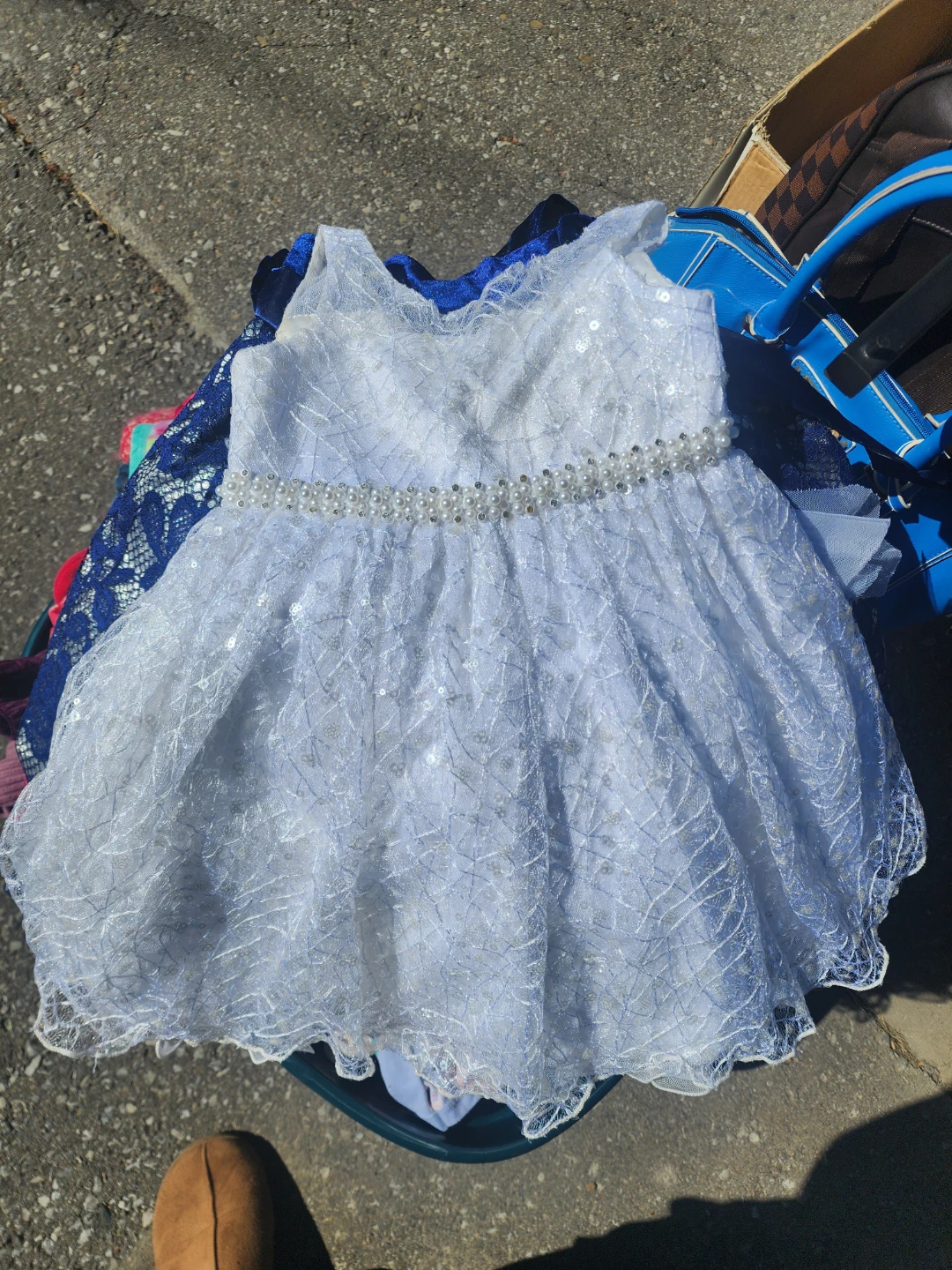 3T White Floral Lace Special Occasion Dress - photo 2
