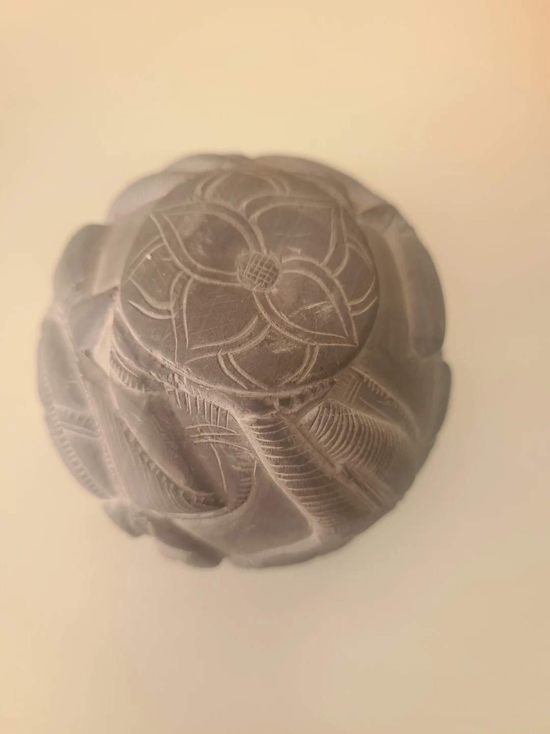 Two Hand-Carved Ganesha Soapstone Orbs - photo 2