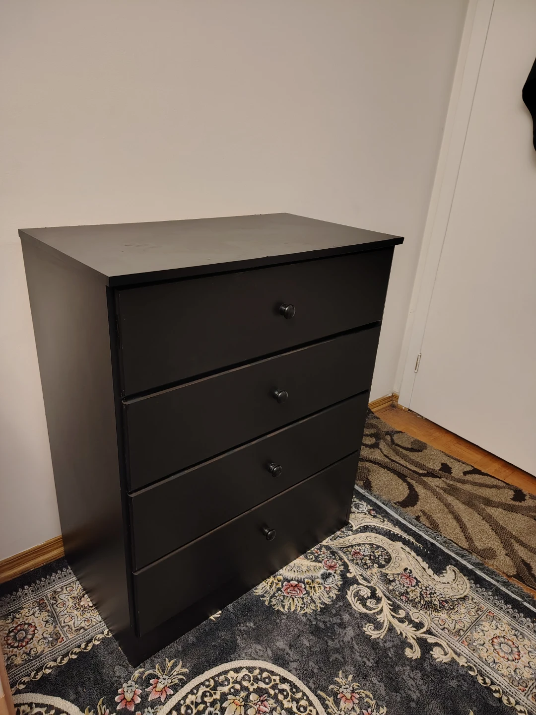 Black 4-Drawer Dresser - photo 2