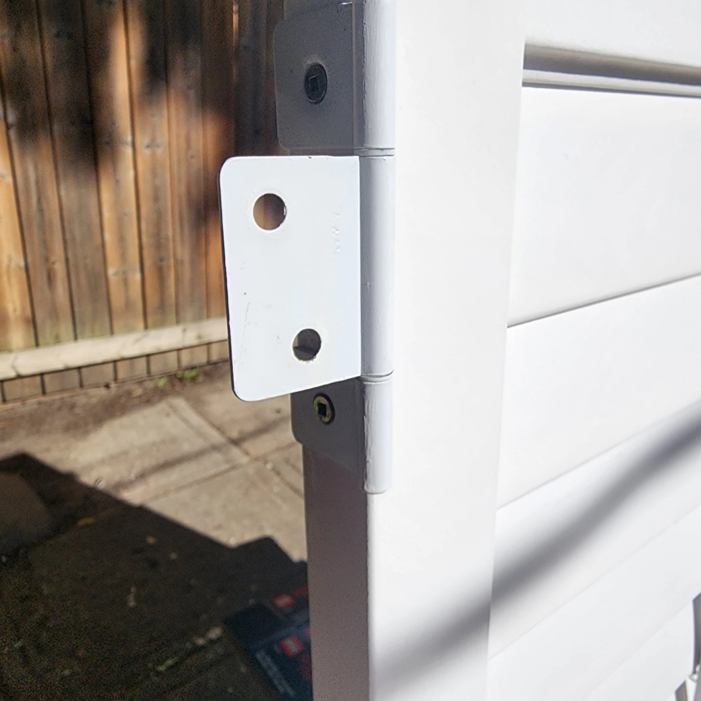 White Louvered Window Shutters - photo 2