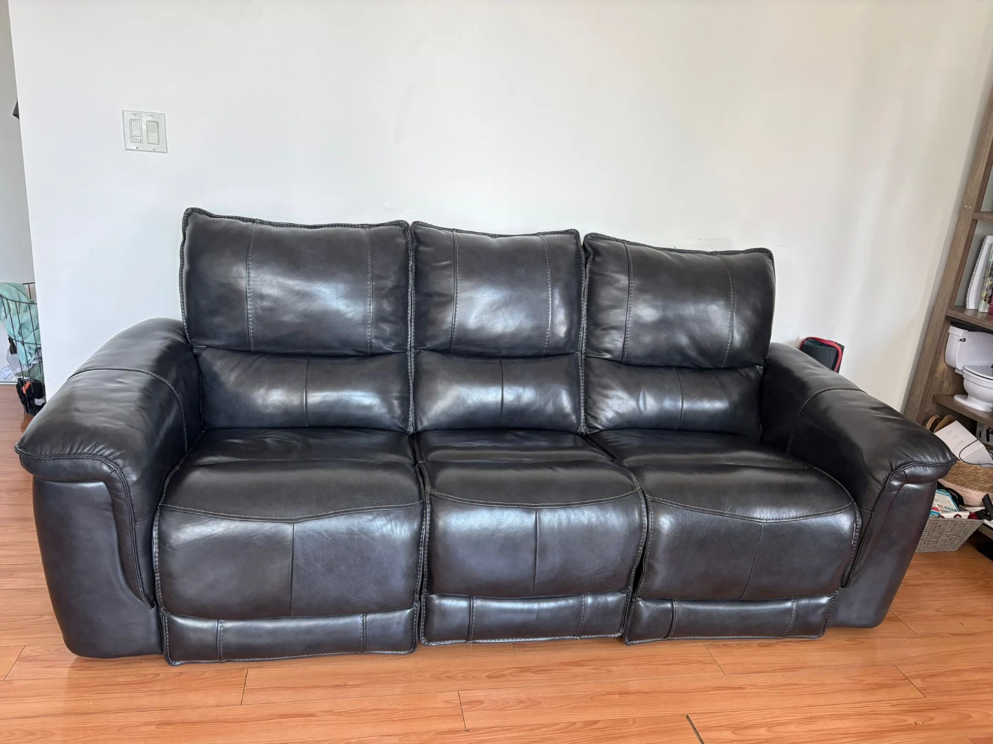 Allie Leather Dual Power Reclining Sofa - photo 2