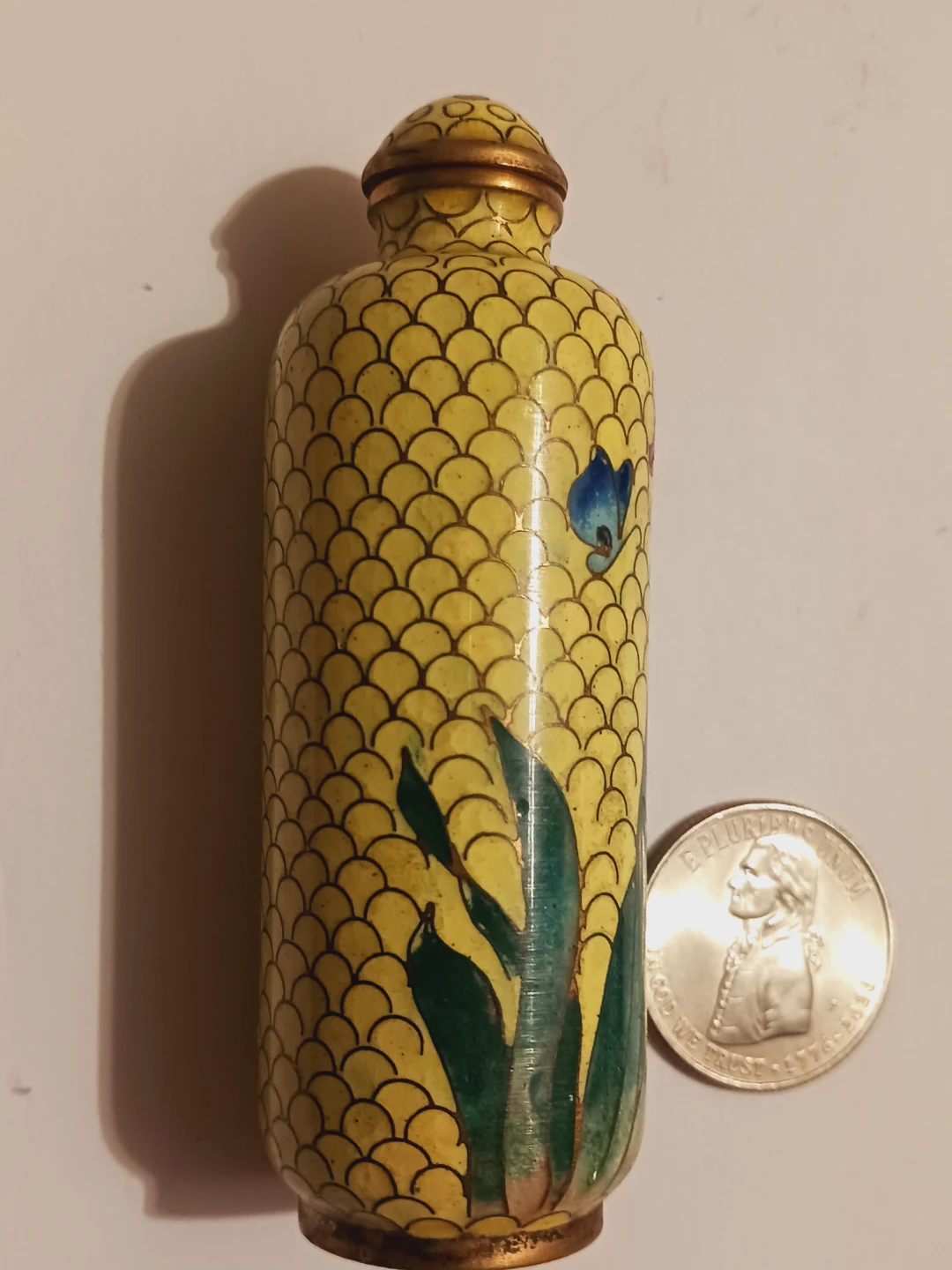 Antique Asian Cloisonné Enamel Snuff Bottle - photo 3