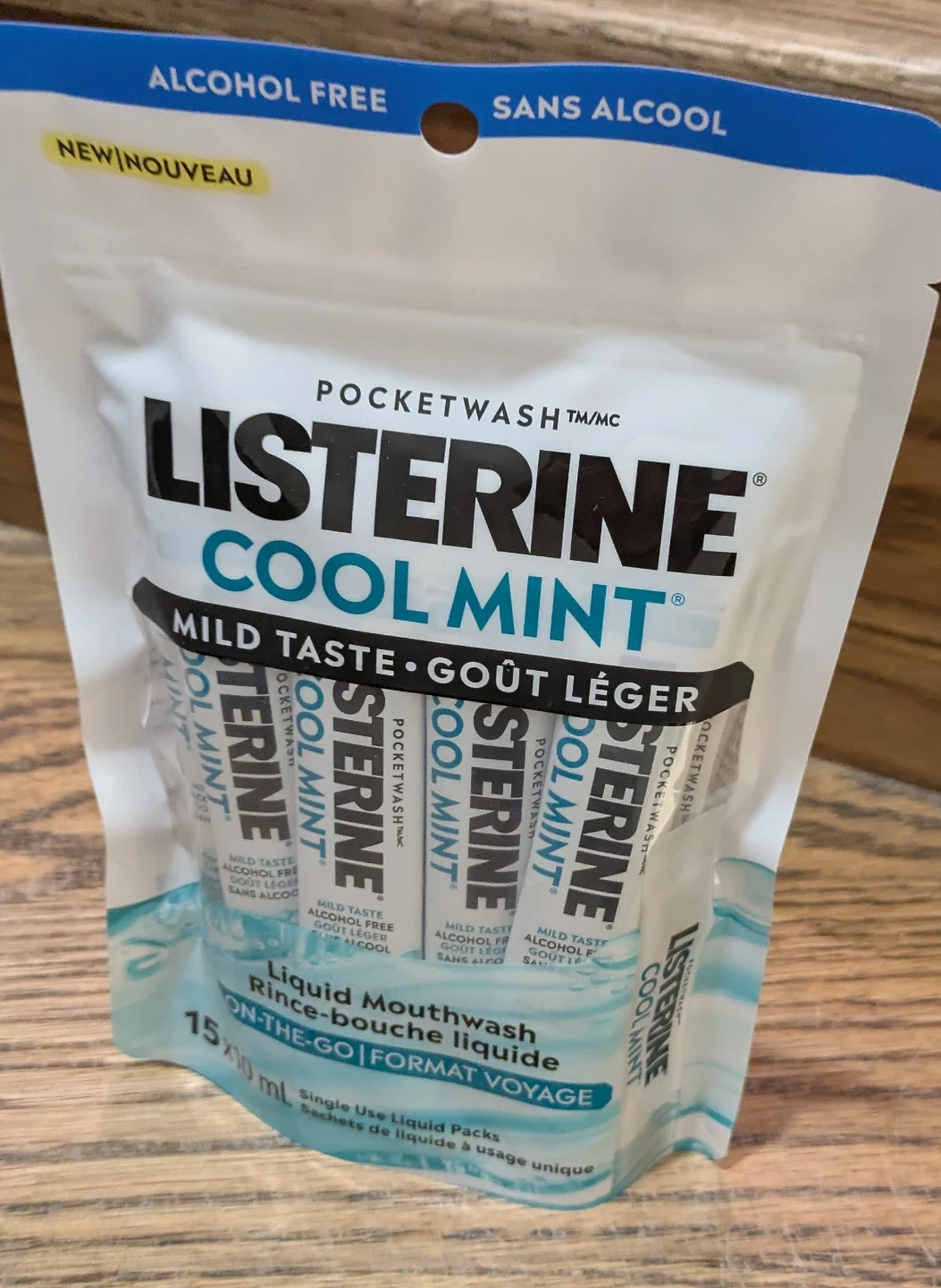 Brand New Listerine Pocketwash Cool Mint Mouthwash