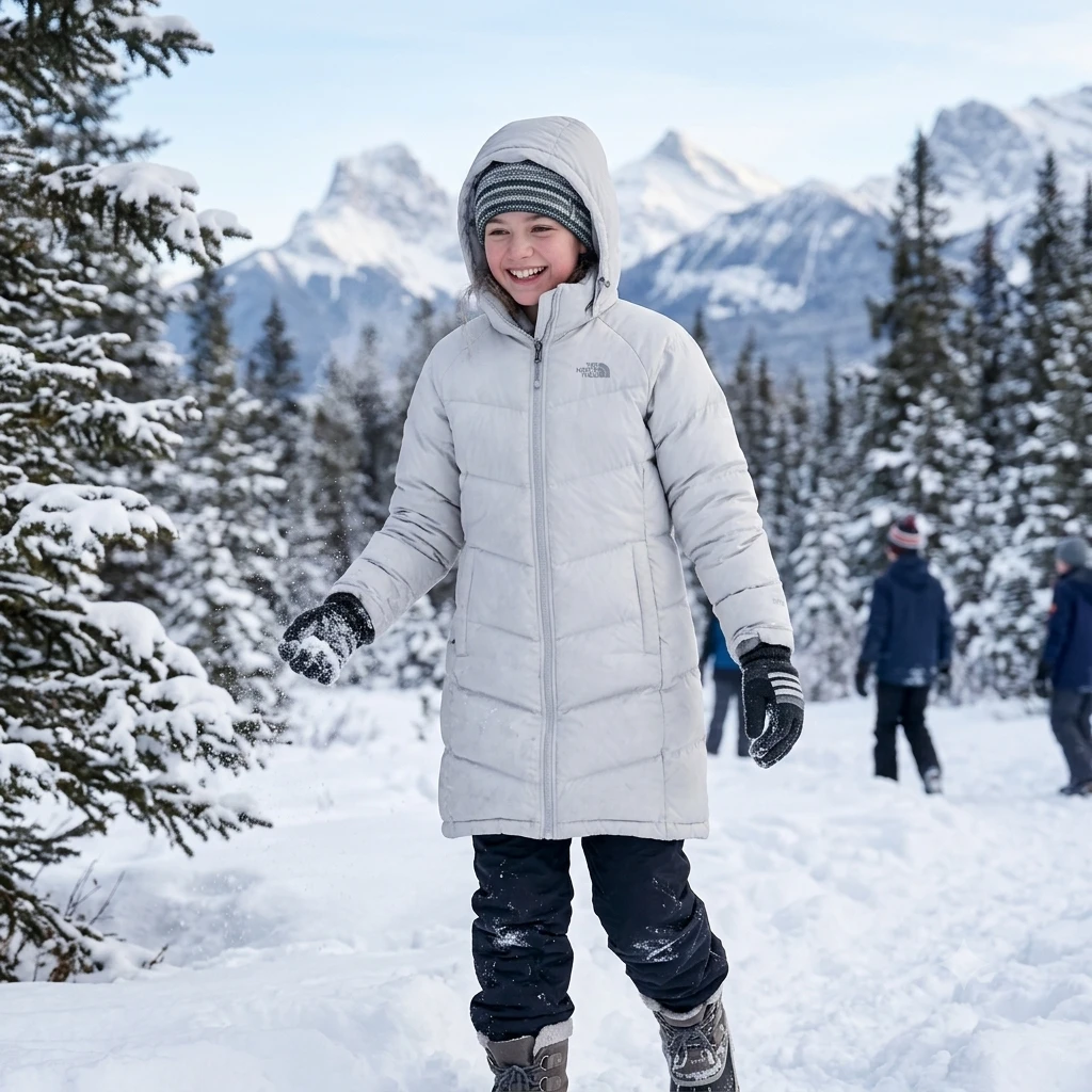 The North Face Girls' Long Down Coat - Size L (14/16)