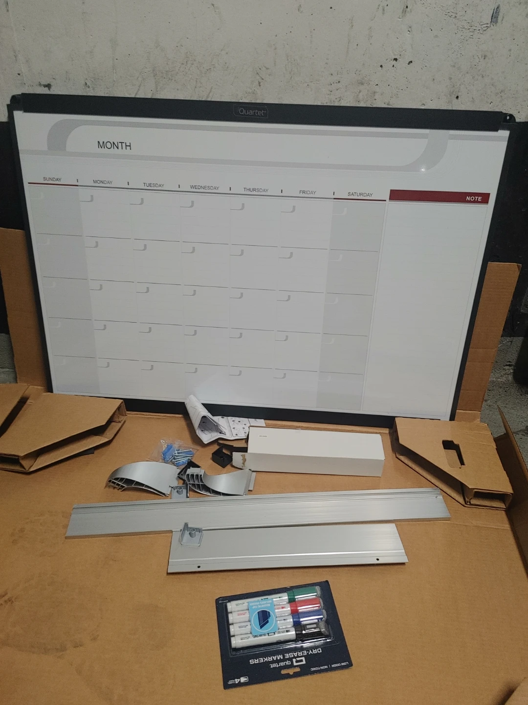 Quartet Monthly Dry-Erase Calendar Board with Markers