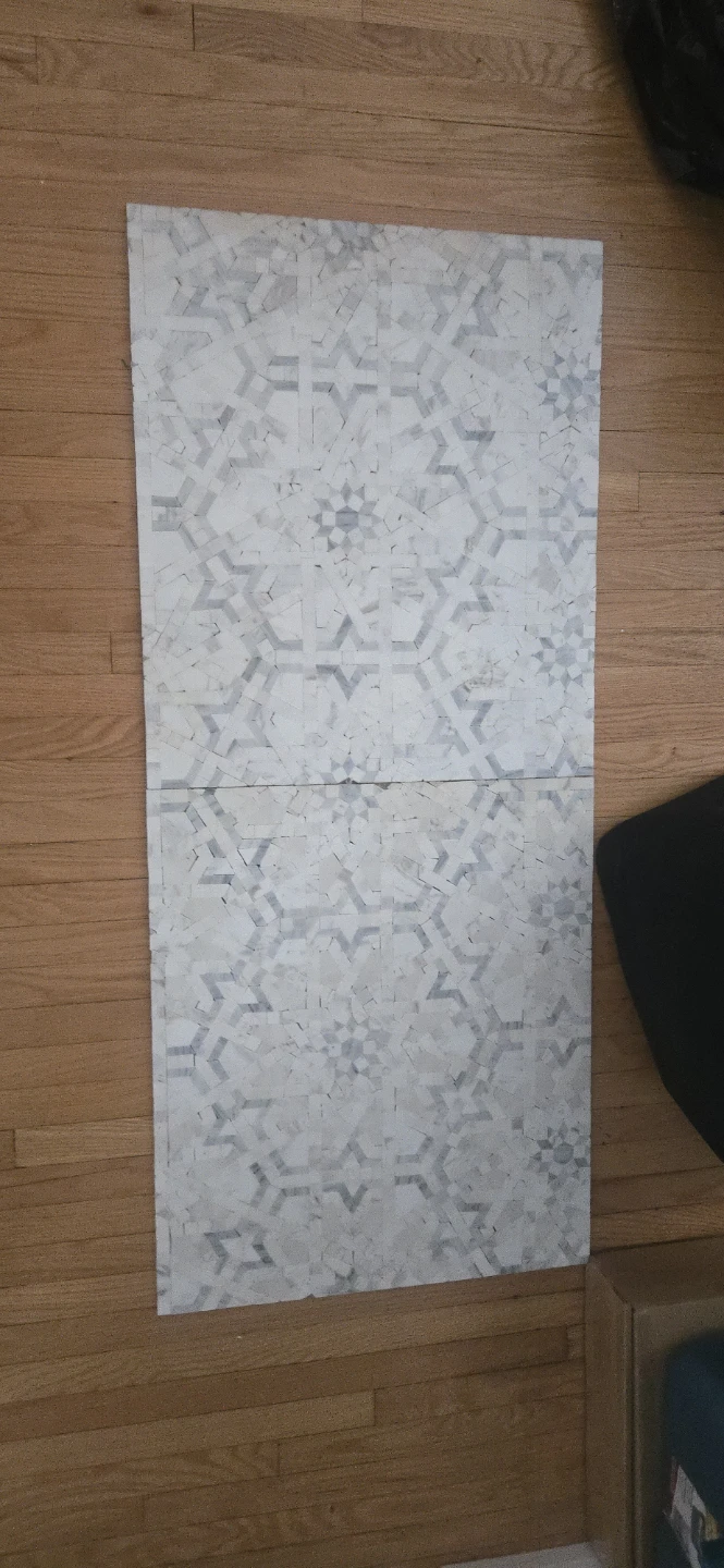 Decorative Marble Mosaic Tile 2 exact pieces - photo 3
