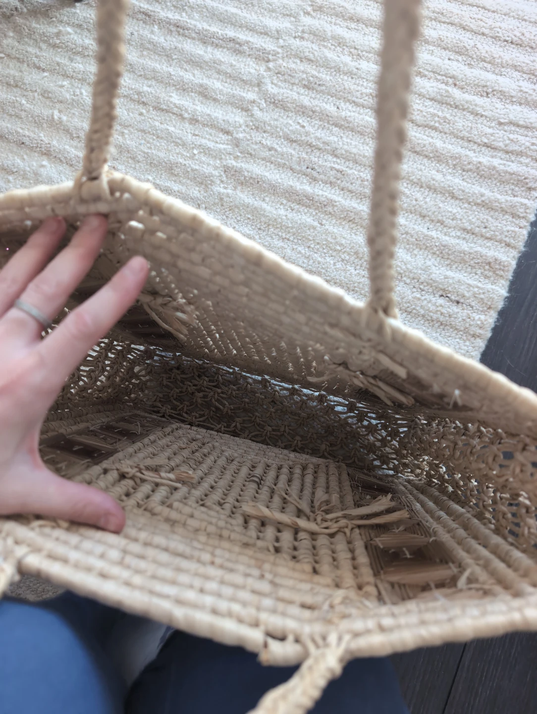 Woven Straw Tote Bag - photo 3