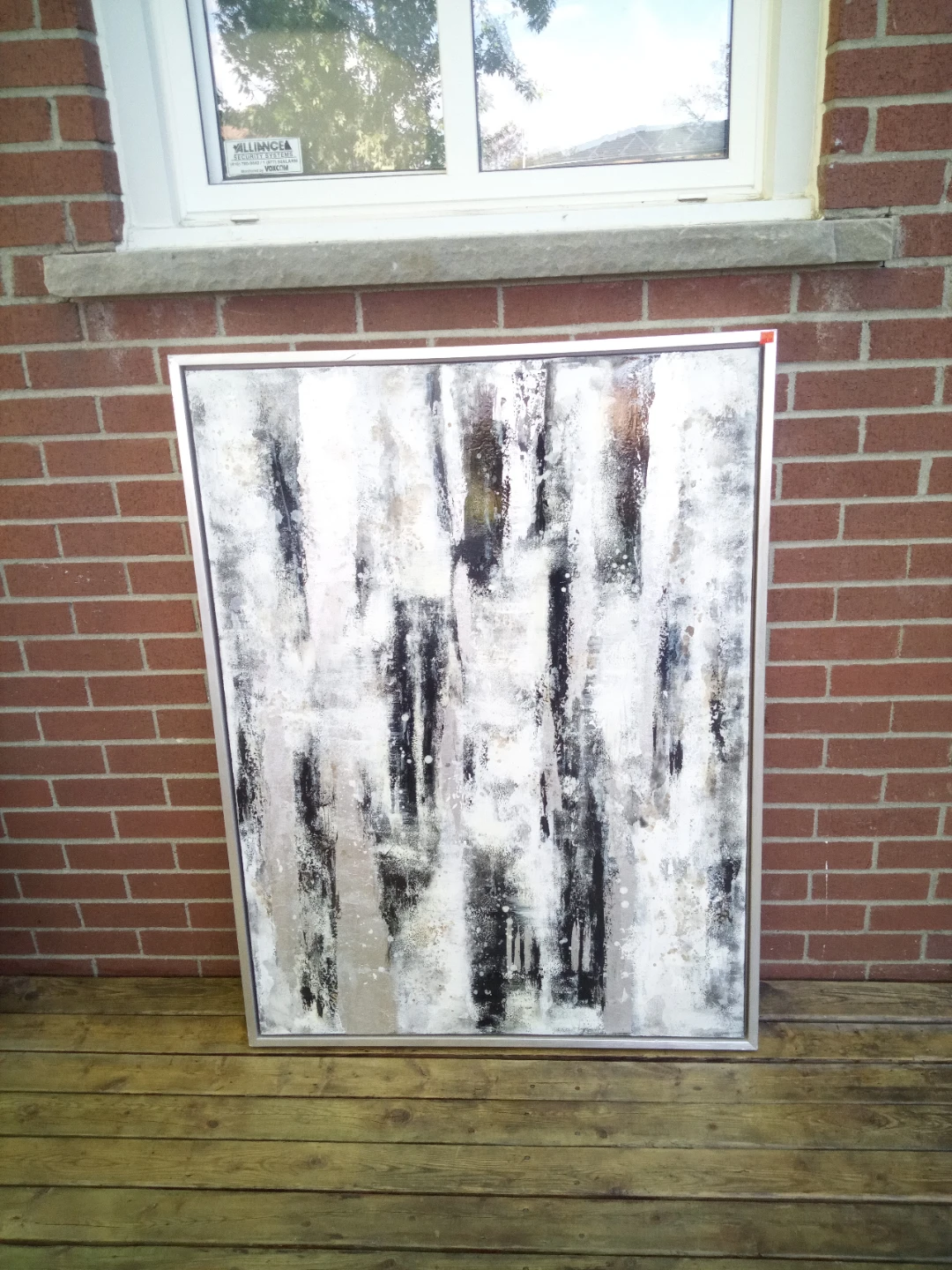Abstract Wall Art in Silver Frame