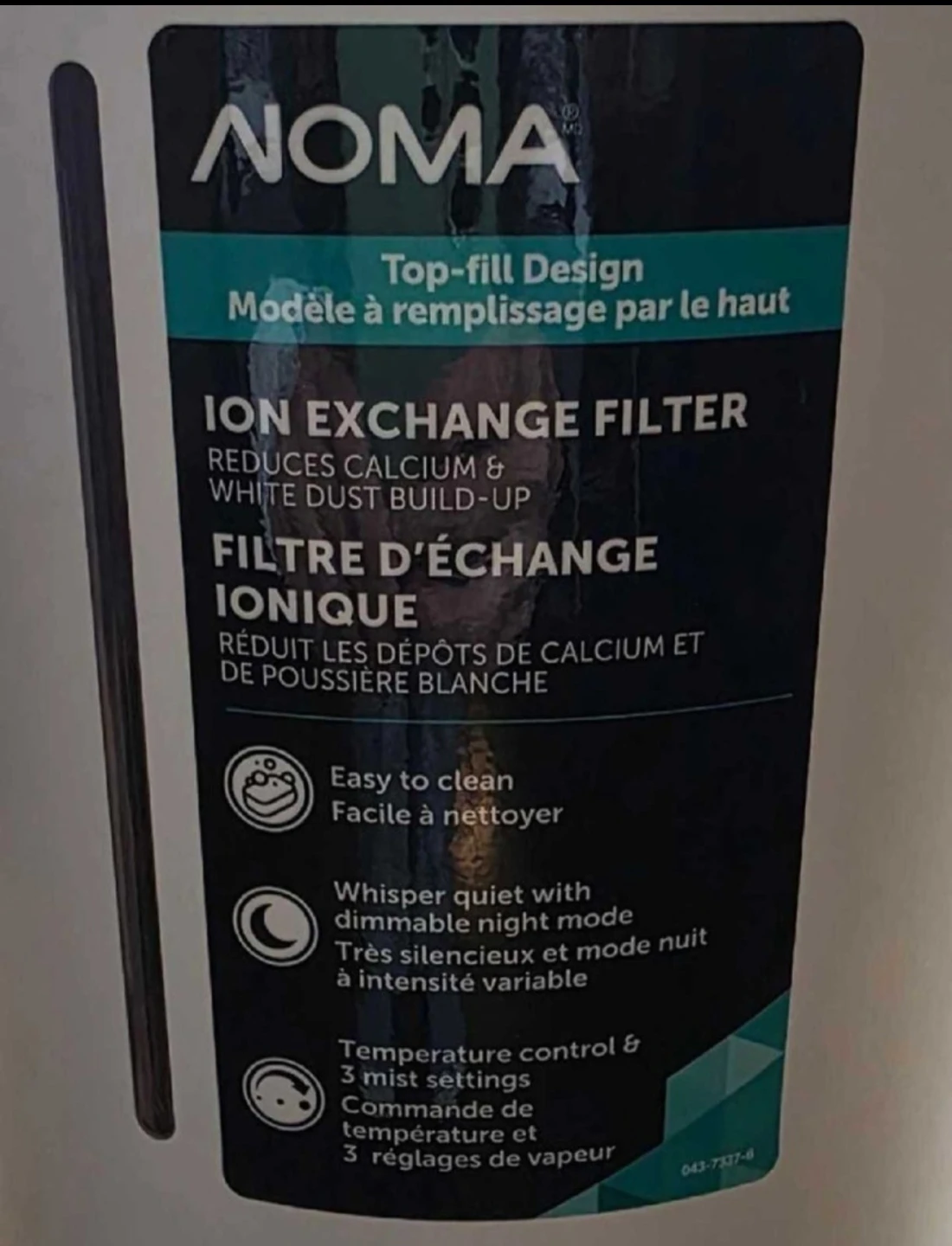 NOMA 3-Speed Top-Fill Ultrasonic Cool Mist Air Humidifier - photo 3